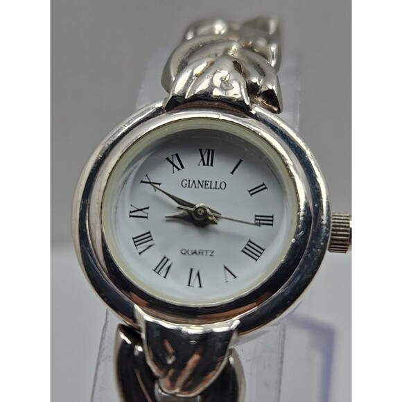 Gianello Sterling Silver 925 Ladies Bracelet Watch Roman Dial Quartz New Battery - Picture 4 of 12